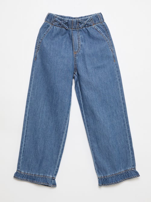 Pantalón fluido efecto jean - Kiabi