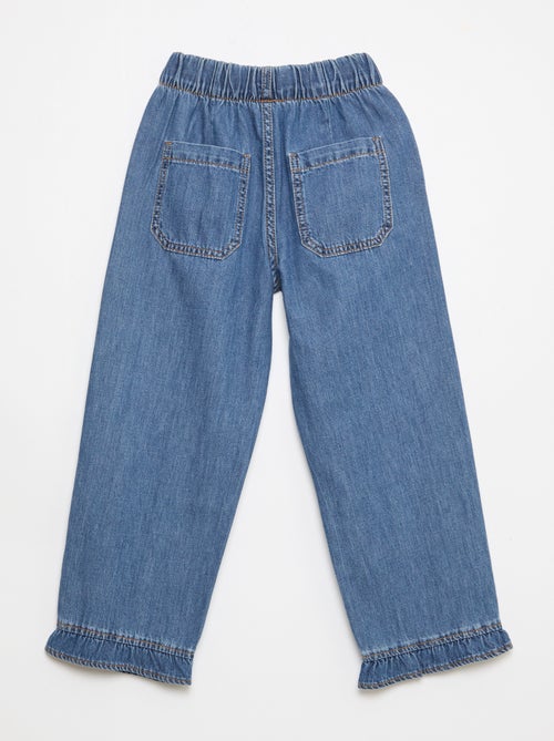 Pantalón fluido efecto jean - Kiabi