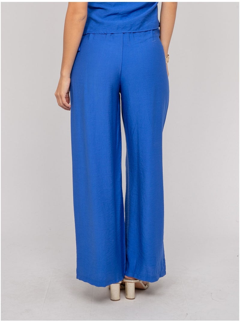 Pantalón fluido EJORDIE Azul real - Kiabi