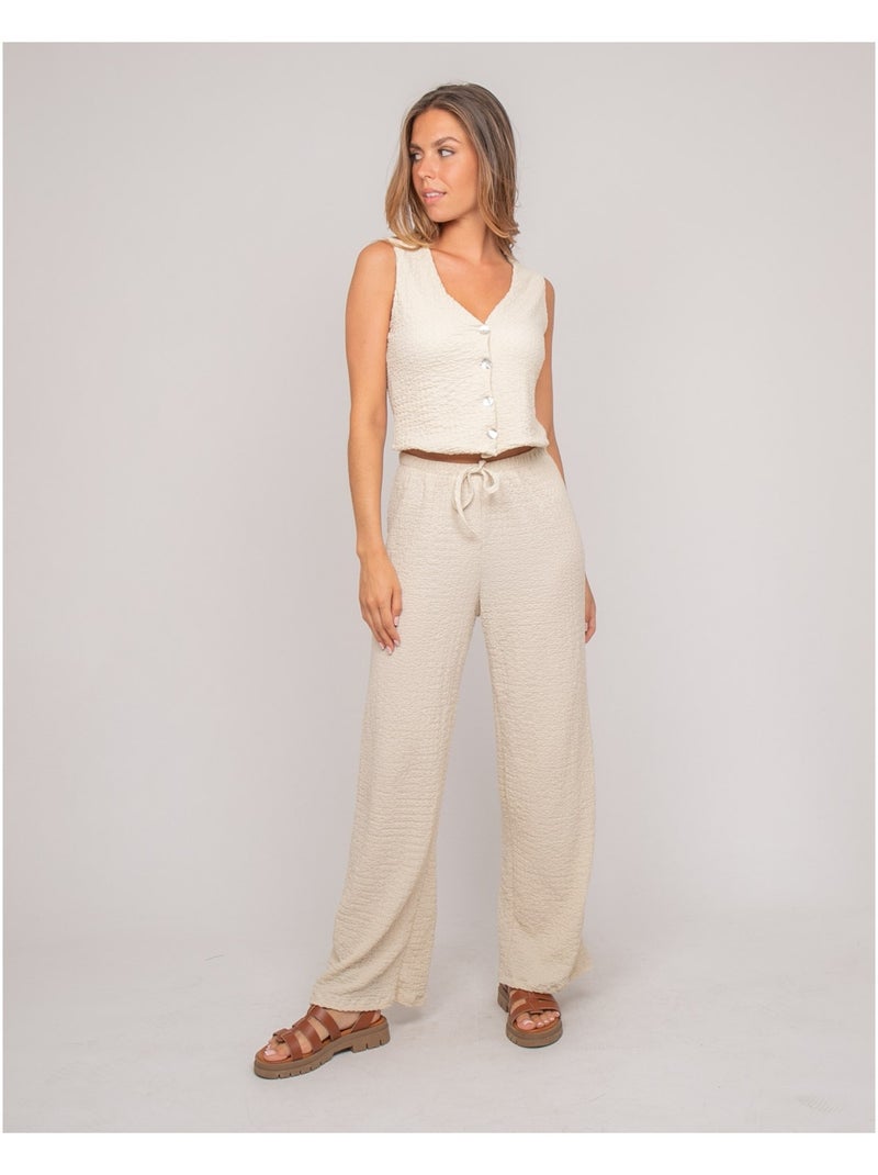 Pantalón fluido ELAIA Crudo - Kiabi