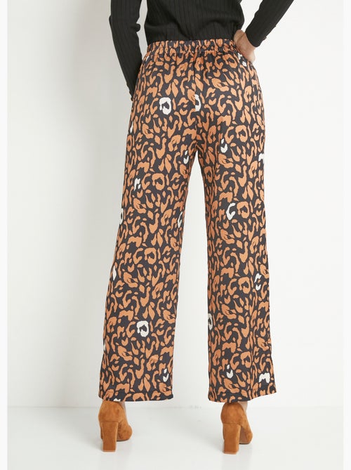 Pantalón fluido elástico con estampado de leopardo - AFIBEL - Kiabi