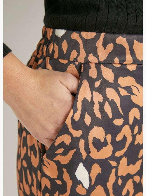 Pantalón fluido elástico con estampado de leopardo - AFIBEL - Kiabi