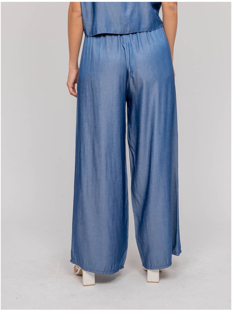 Pantalón fluido EMONA Azul - Kiabi