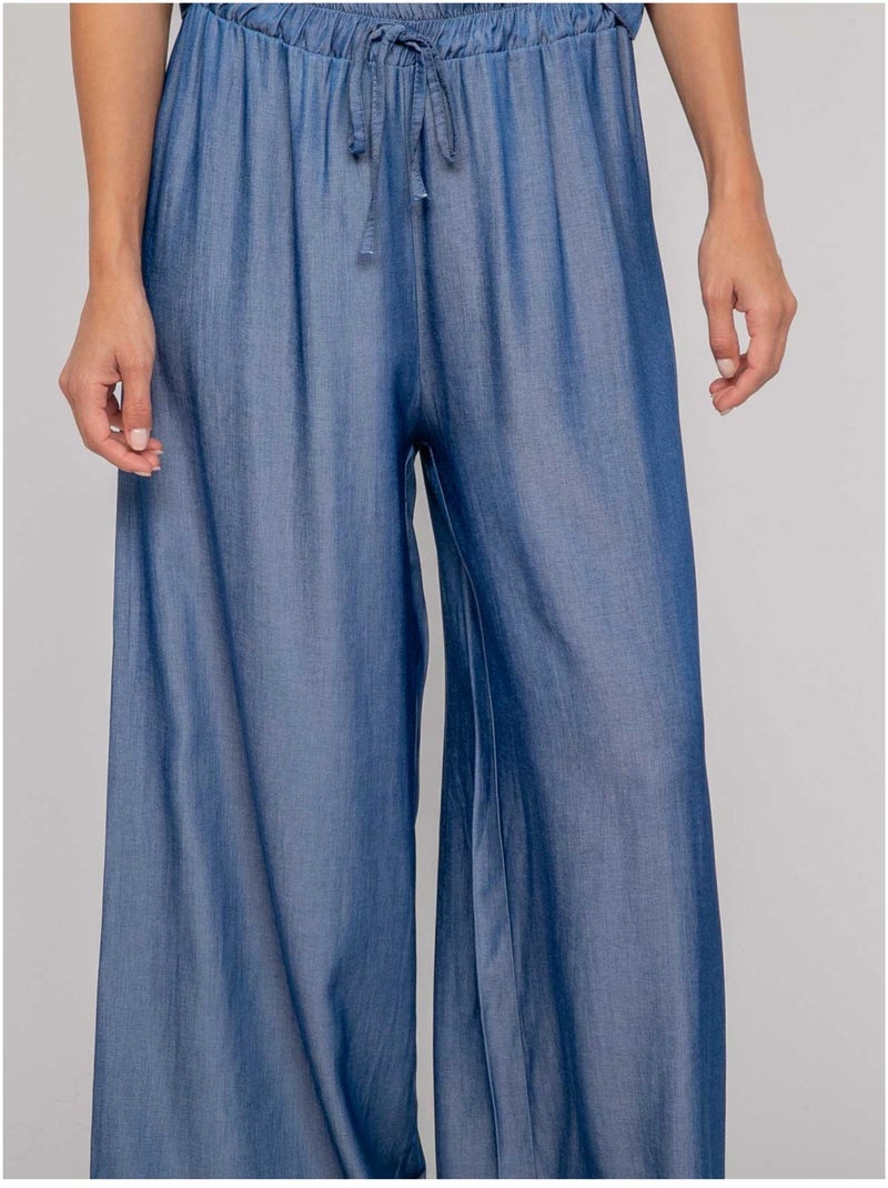 Pantalón fluido EMROSE Azul - Kiabi