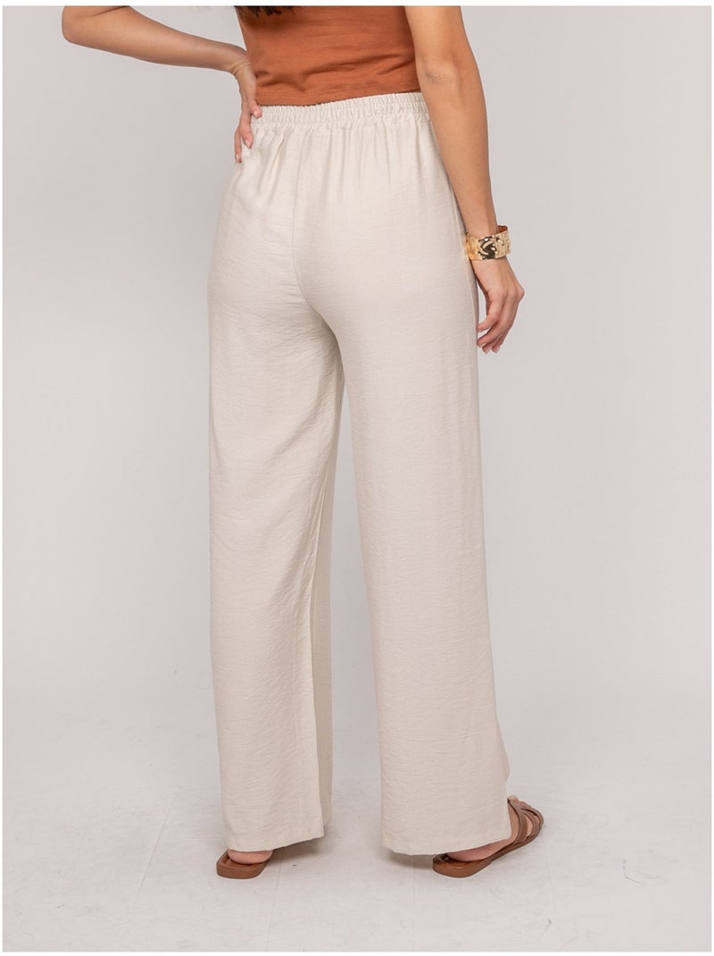 Pantalón fluido EMROSE Crudo - Kiabi