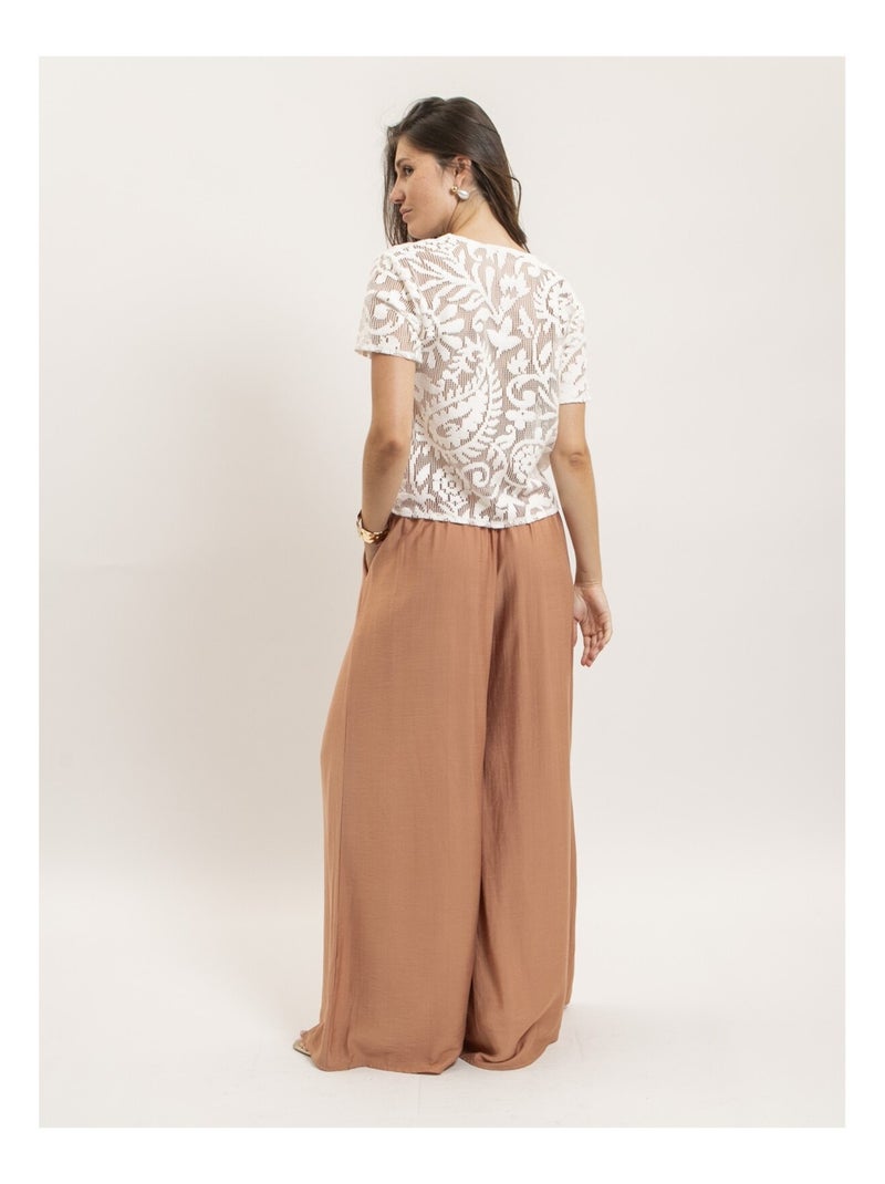 Pantalón fluido EPENE Naranja coral - Kiabi