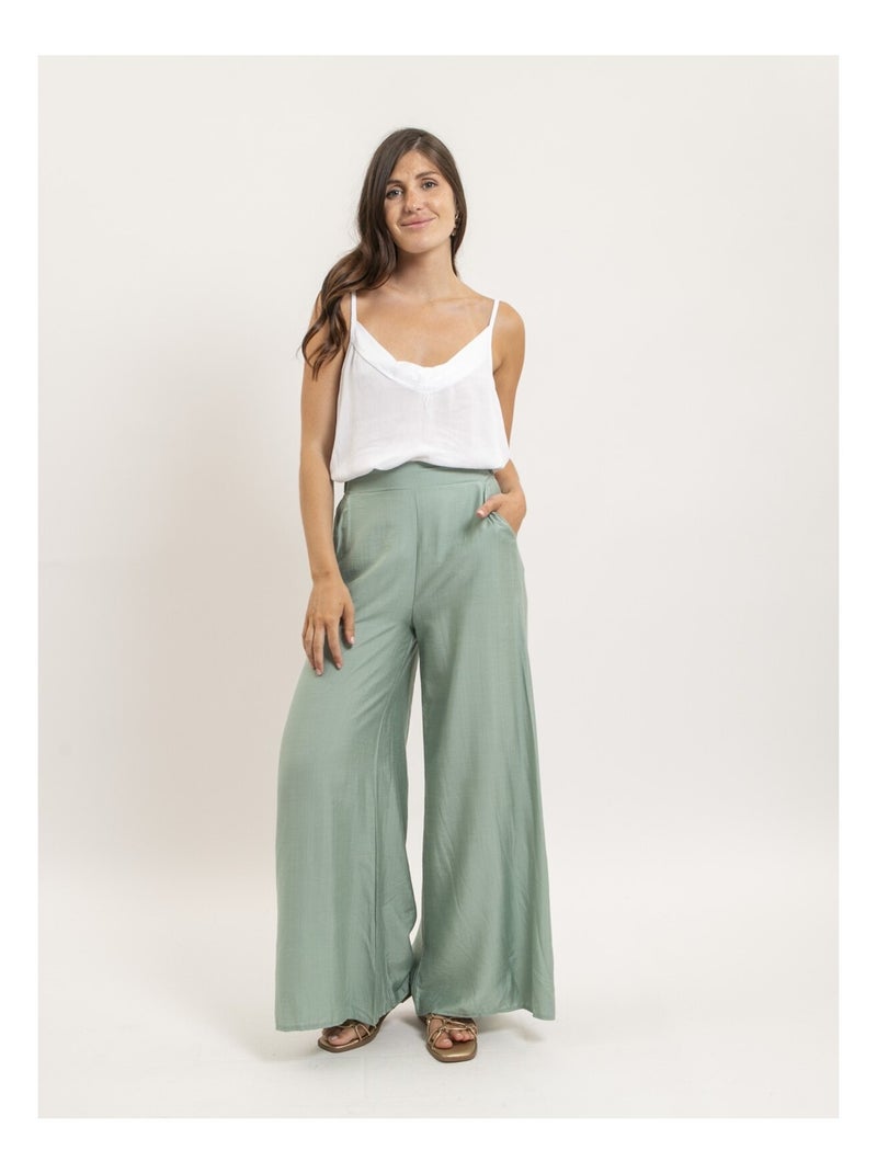 Pantalón fluido EPENE Verde pistacho - Kiabi