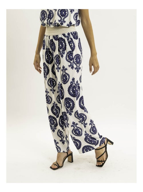 Pantalón fluido estampado EMILINE - Kiabi Pantalón fluido estampado EMILINE - Kiabi