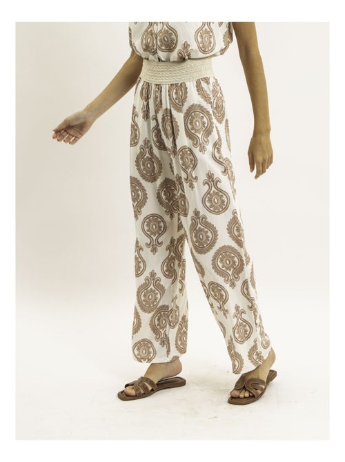 Pantalón fluido estampado EMILINE - Kiabi Pantalón fluido estampado EMILINE - Kiabi