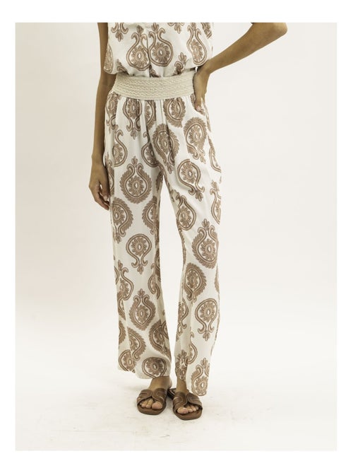 Pantalón fluido estampado EMILINE - Kiabi Pantalón fluido estampado EMILINE - Kiabi