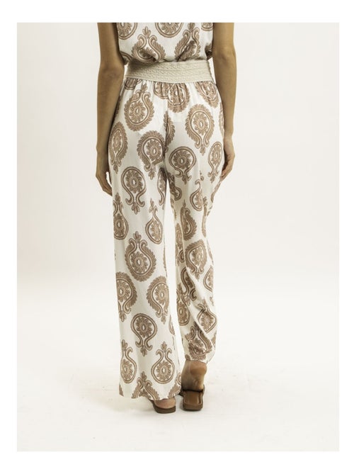 Pantalón fluido estampado EMILINE - Kiabi Pantalón fluido estampado EMILINE - Kiabi
