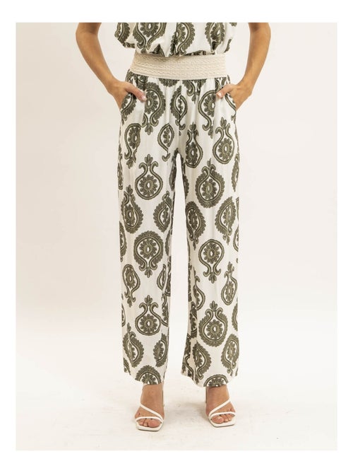 Pantalón fluido estampado EMILINE - Kiabi Pantalón fluido estampado EMILINE - Kiabi