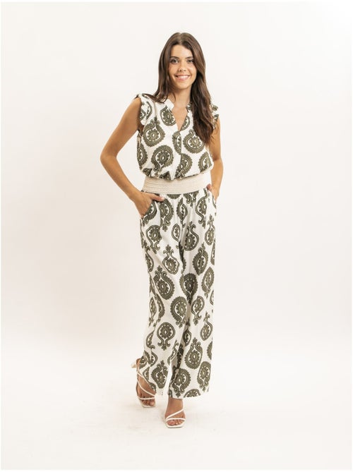 Pantalón fluido estampado EMILINE - Kiabi Pantalón fluido estampado EMILINE - Kiabi