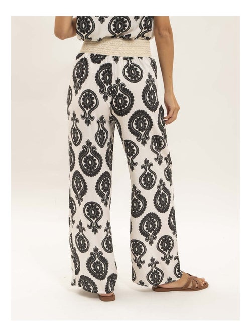 Pantalón fluido estampado EMILINE - Kiabi Pantalón fluido estampado EMILINE - Kiabi