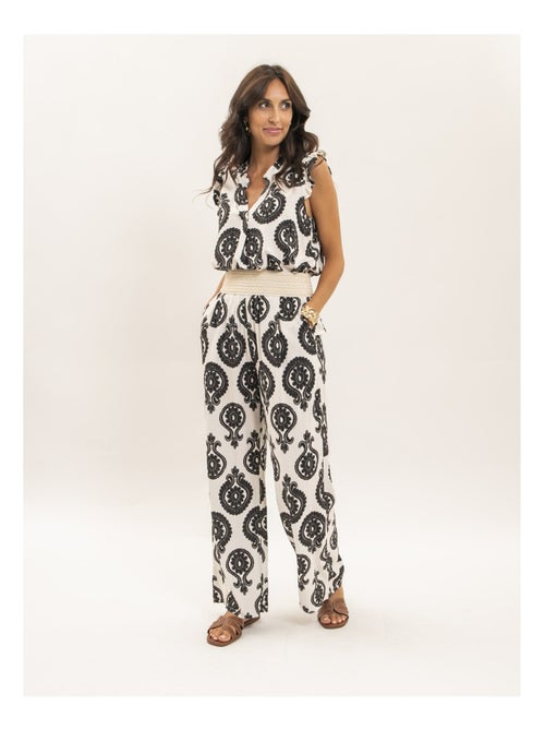 Pantalón fluido estampado EMILINE - Kiabi Pantalón fluido estampado EMILINE - Kiabi