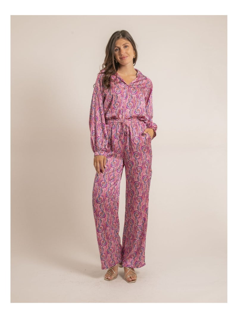Pantalón fluido estampado EMOVE Rosa - Kiabi