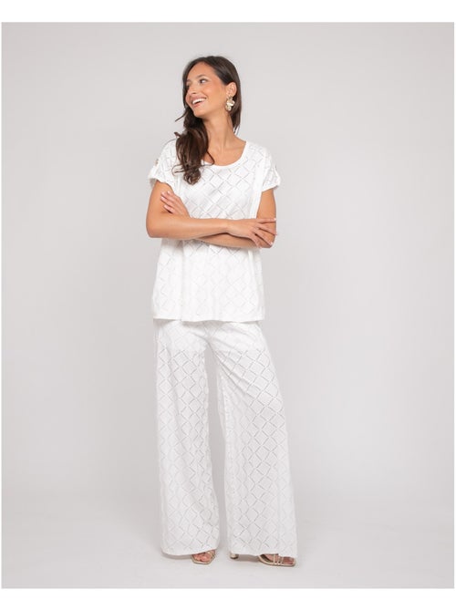 Pantalón fluido estampado ESUNA - Kiabi Pantalón fluido estampado ESUNA - Kiabi