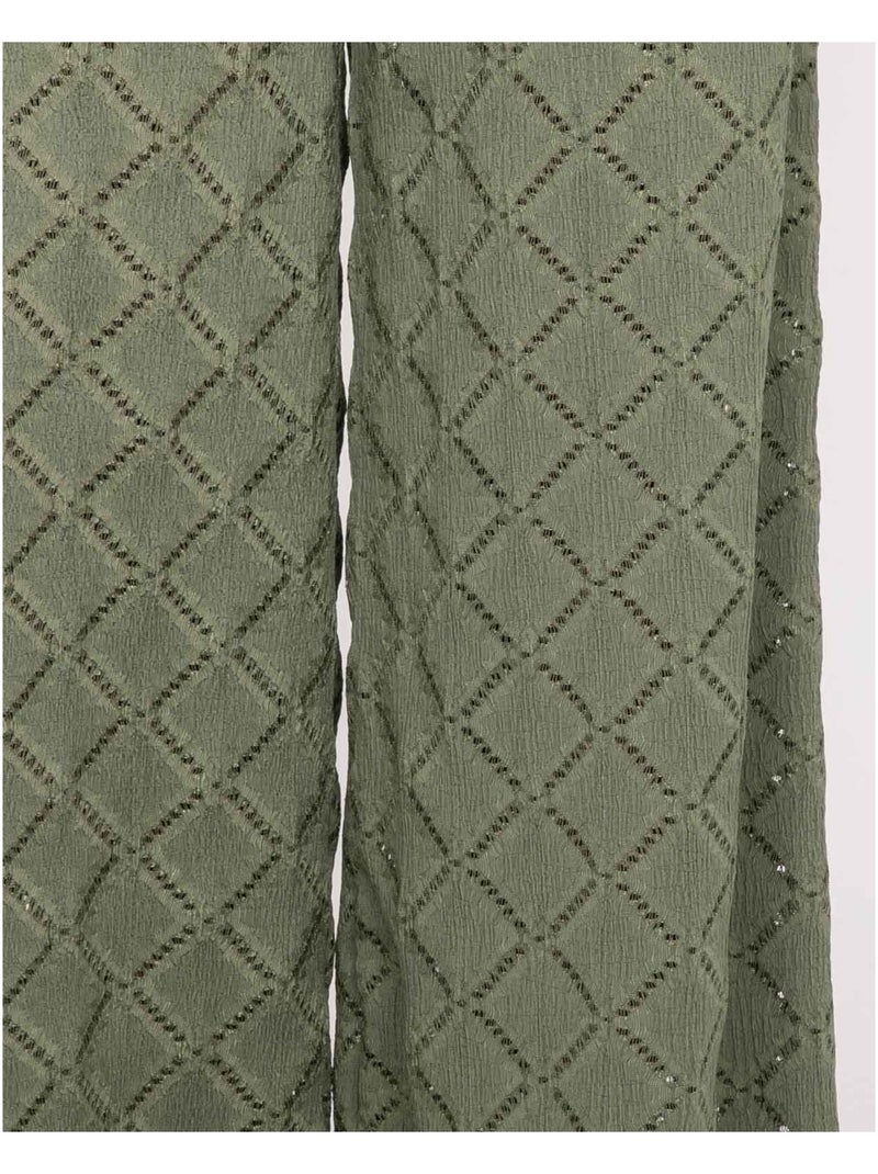 Pantalón fluido estampado ESUNA Caqui - Kiabi