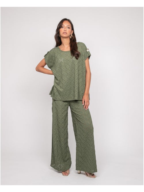 Pantalón fluido estampado ESUNA - Kiabi Pantalón fluido estampado ESUNA - Kiabi