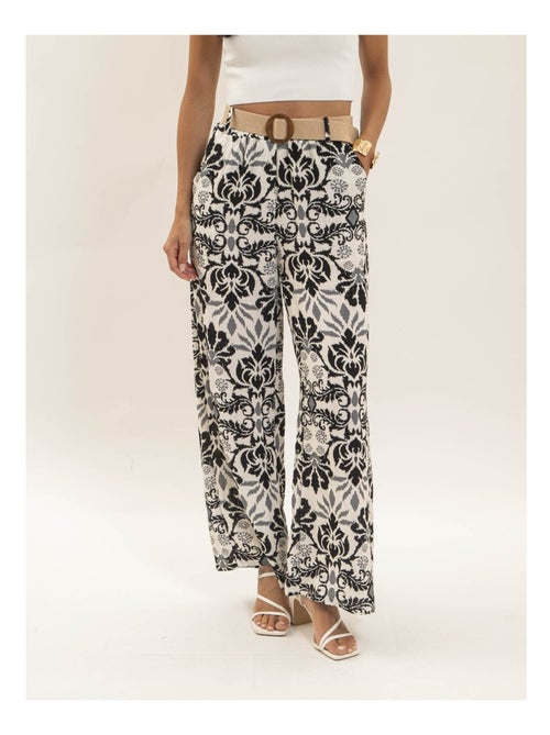 Pantalón fluido estampado ETOBIA - Kiabi Pantalón fluido estampado ETOBIA - Kiabi