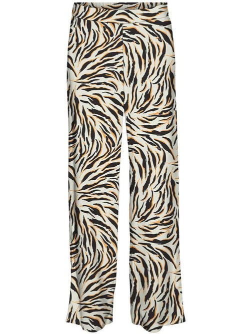Pantalón Fluido Estampado Vero Moda para Mujer - Kiabi Pantalón Fluido Estampado Vero Moda para Mujer - Kiabi