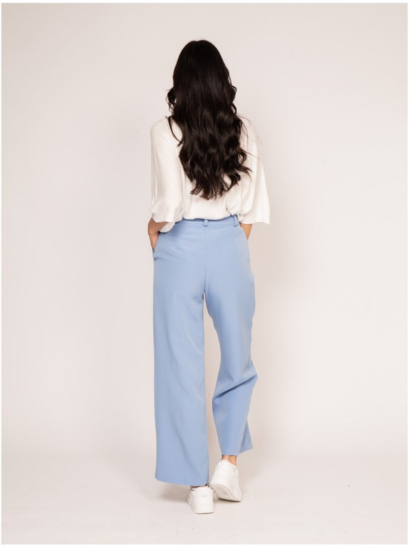 Pantalón fluido EVAN Azul cielo - Kiabi
