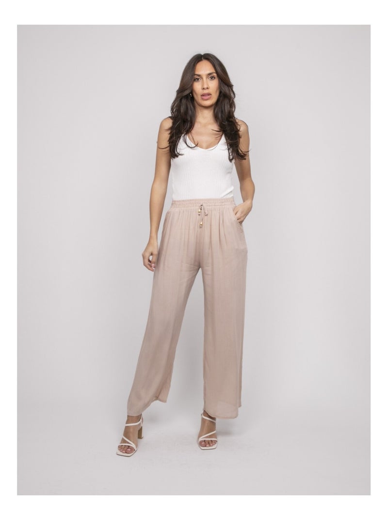 Pantalón fluido evelyne Beige - Kiabi