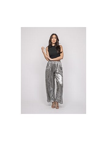 Pantalón fluido metalizado EDWINA