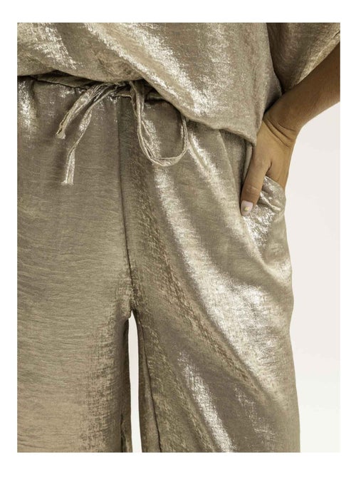 Pantalón fluido metalizado EDWINA - Kiabi