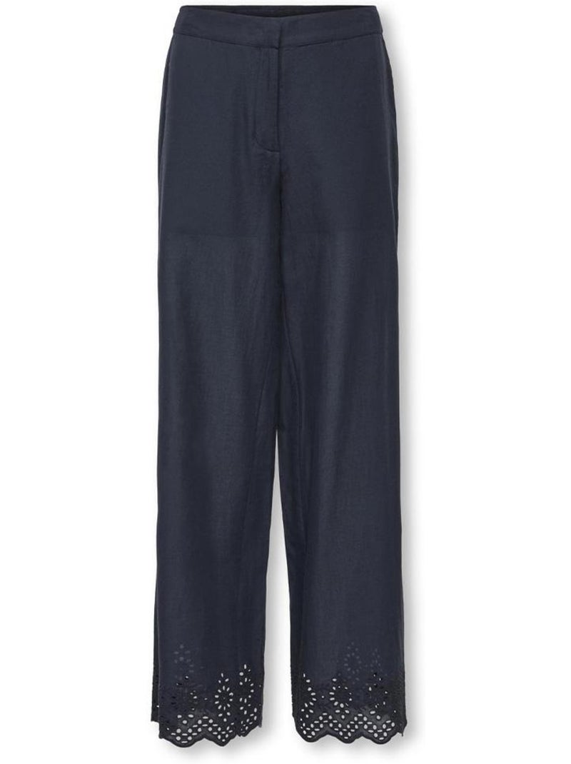Pantalón fluido para niña - only kids Azul marino - Kiabi