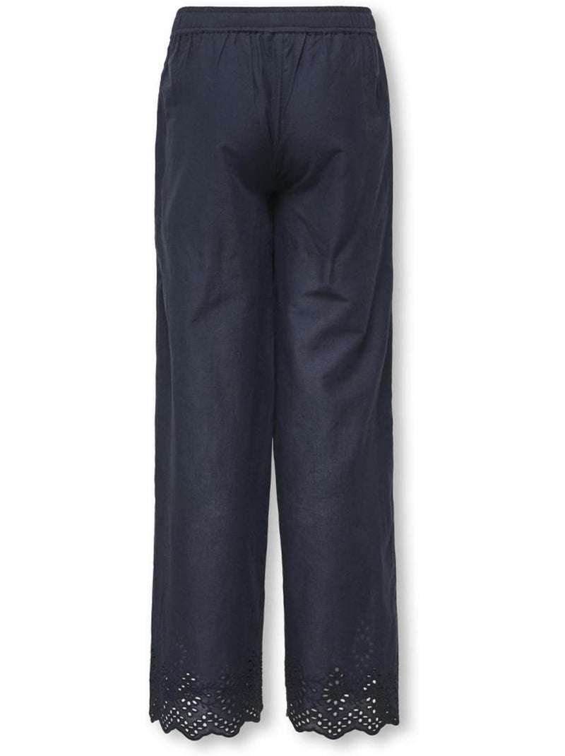 Pantalón fluido para niña - only kids Azul marino - Kiabi