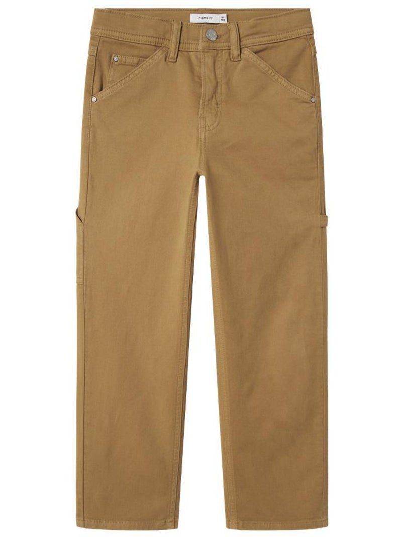 Pantalón Fluido para Niño Name It Marrón capuchino - Kiabi