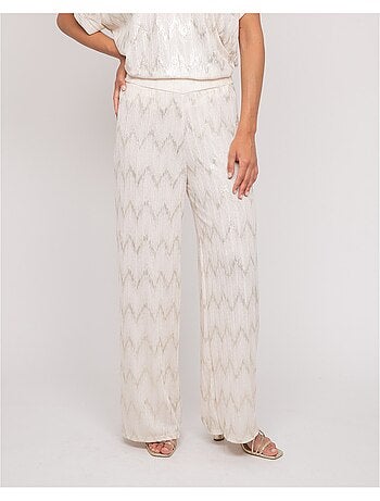 Pantalón fluido texturizado EMANTINE