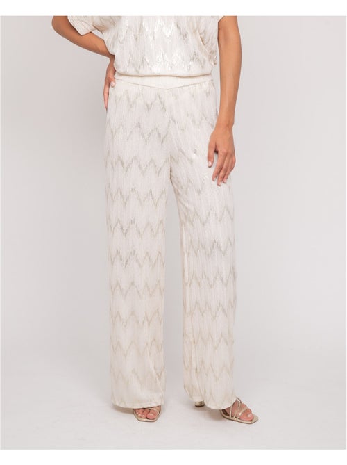Pantalón fluido texturizado EMANTINE - Kiabi Pantalón fluido texturizado EMANTINE - Kiabi