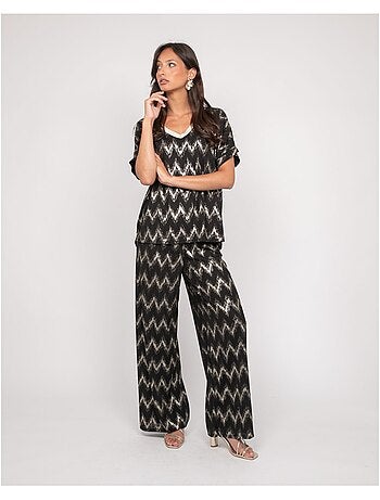 Pantalón fluido texturizado EMANTINE