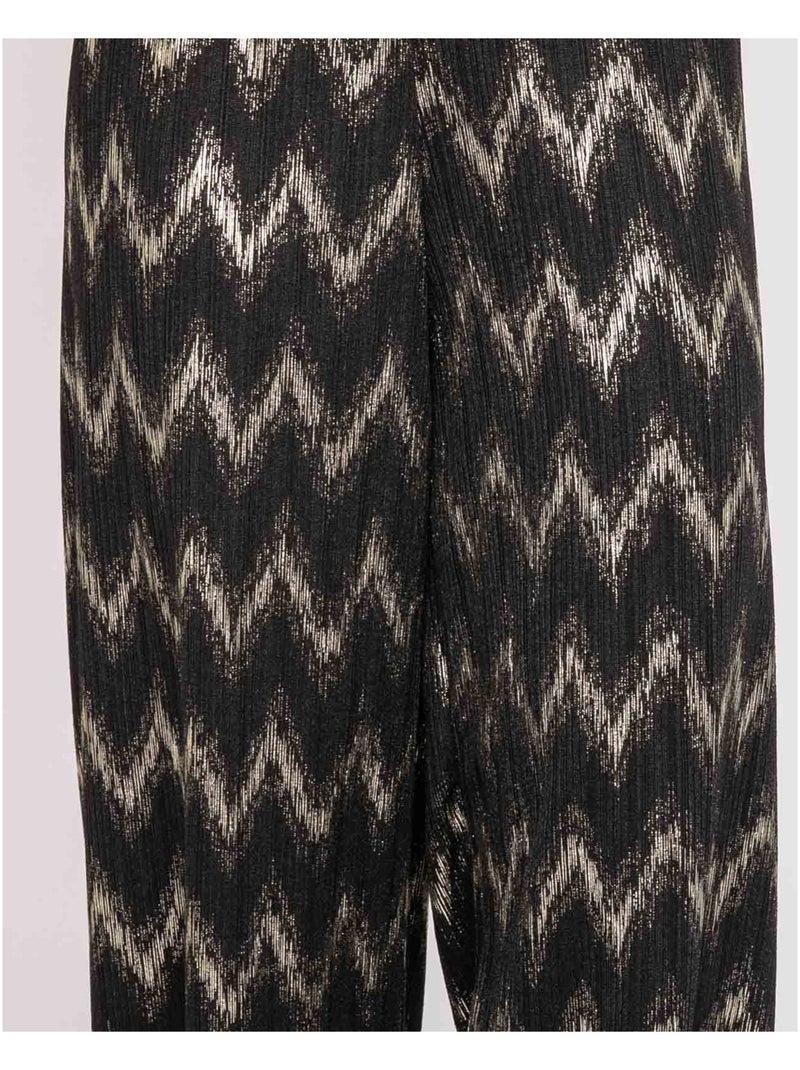 Pantalón fluido texturizado EMANTINE Negro - Kiabi