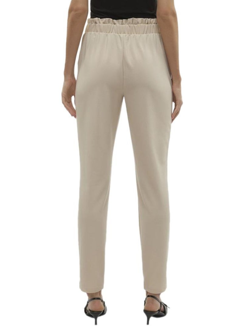 Pantalón Fluido Vero Moda para Mujer Beige - Kiabi