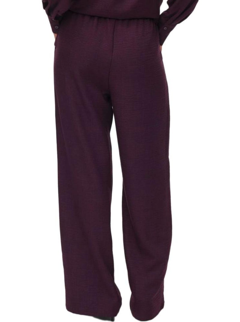 Pantalón Fluido Vero Moda para Mujer Violeta ciruela - Kiabi