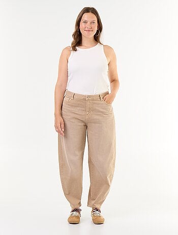 Pantalón globo de sarga