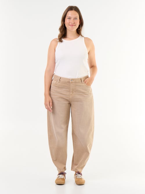 Pantalón globo de sarga - Kiabi