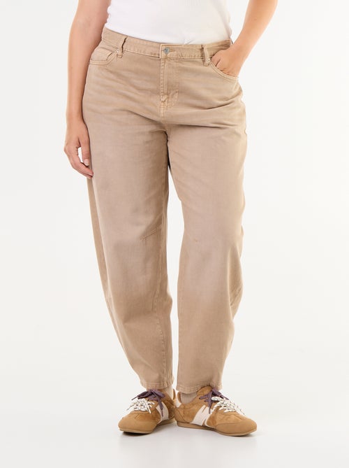 Pantalón globo de sarga - Kiabi