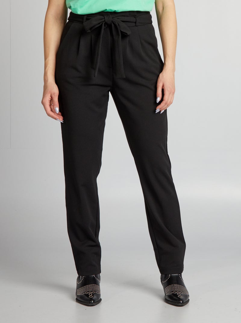 Pantalon 'JDY' de tiro alto NEGRO - Kiabi