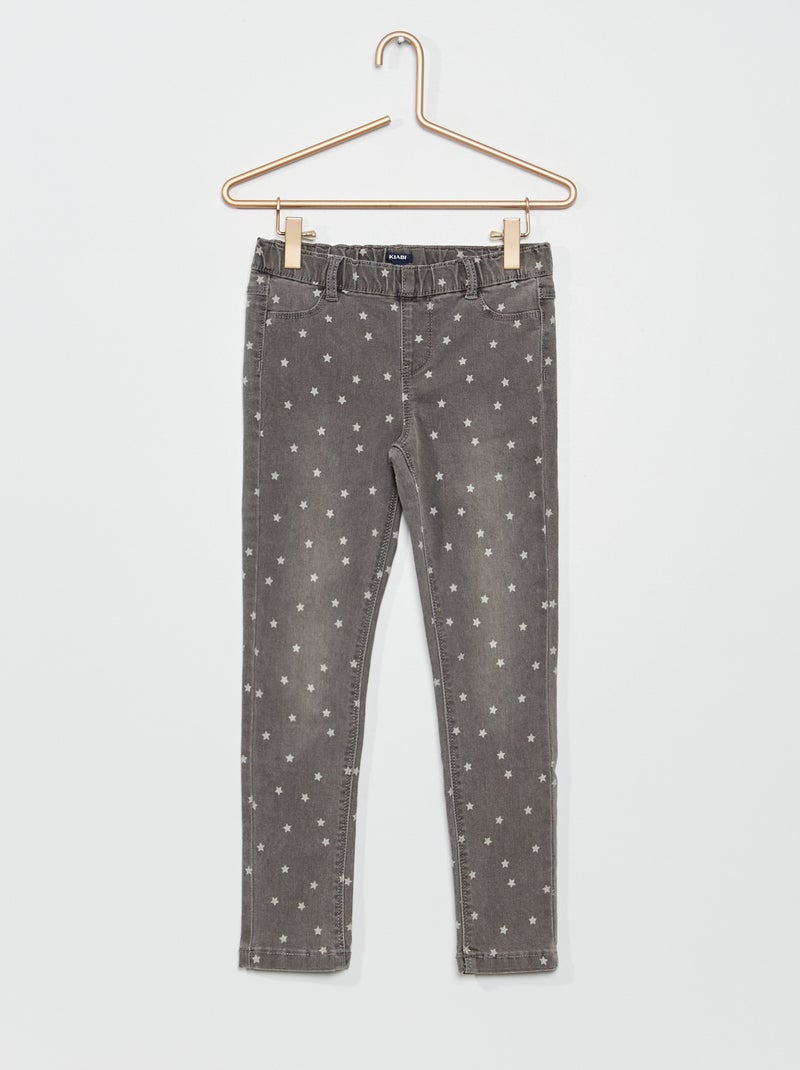 Pantalón jegging vaquero GRIS - Kiabi