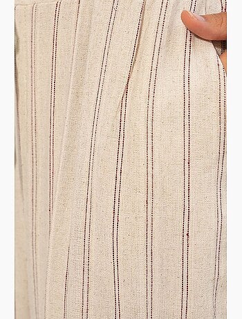 Pantalón jogger a rayas de mezcla de lino bdart
