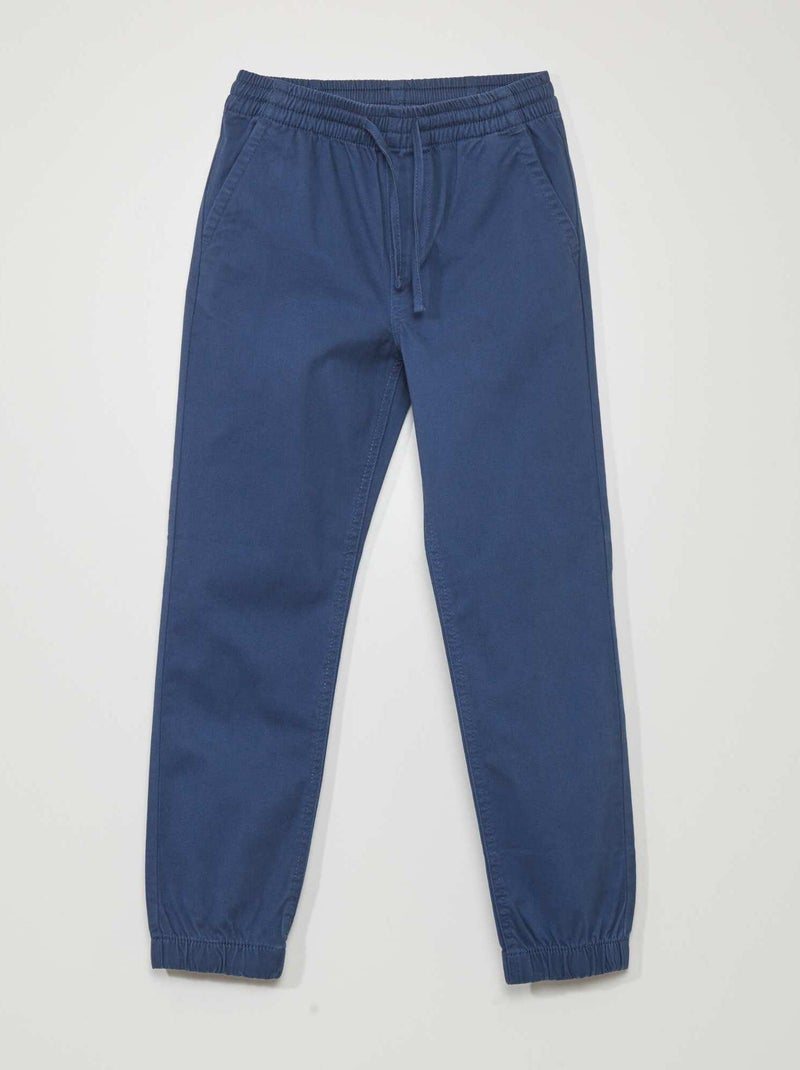 Pantalón jogger con cintura elástica AZUL - Kiabi