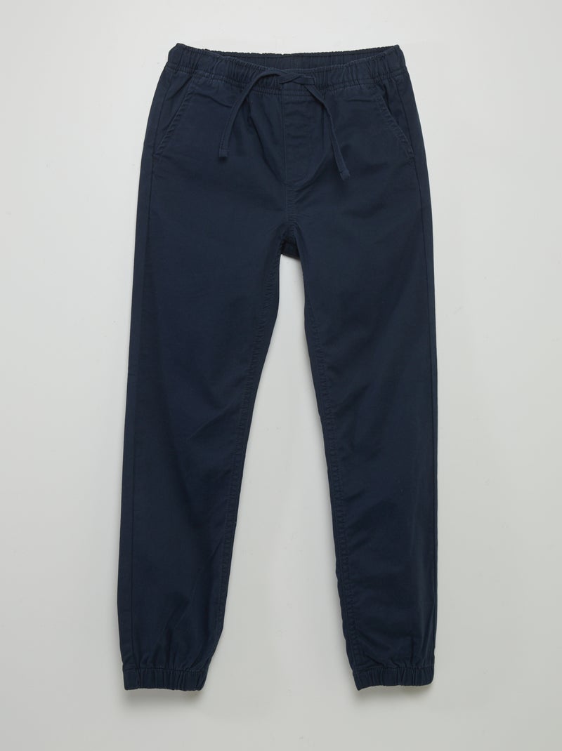 Pantalón jogger con cintura elástica AZUL - Kiabi