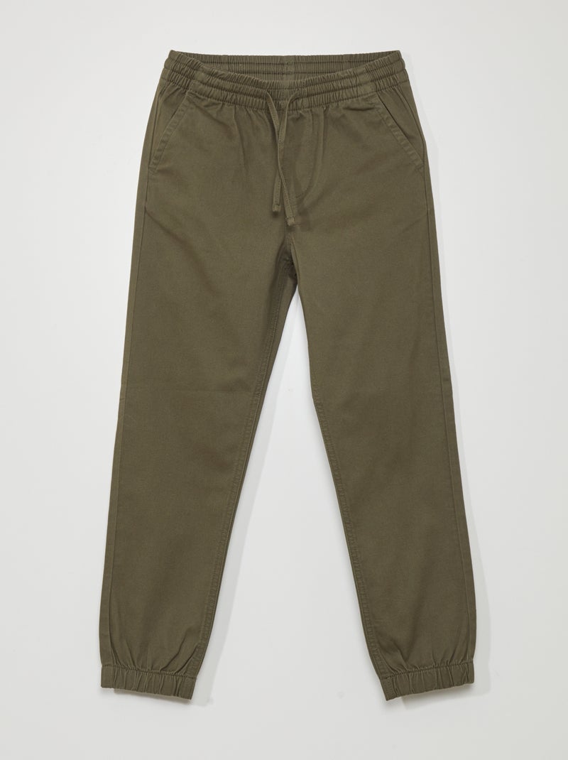 Pantalón jogger con cintura elástica KAKI - Kiabi