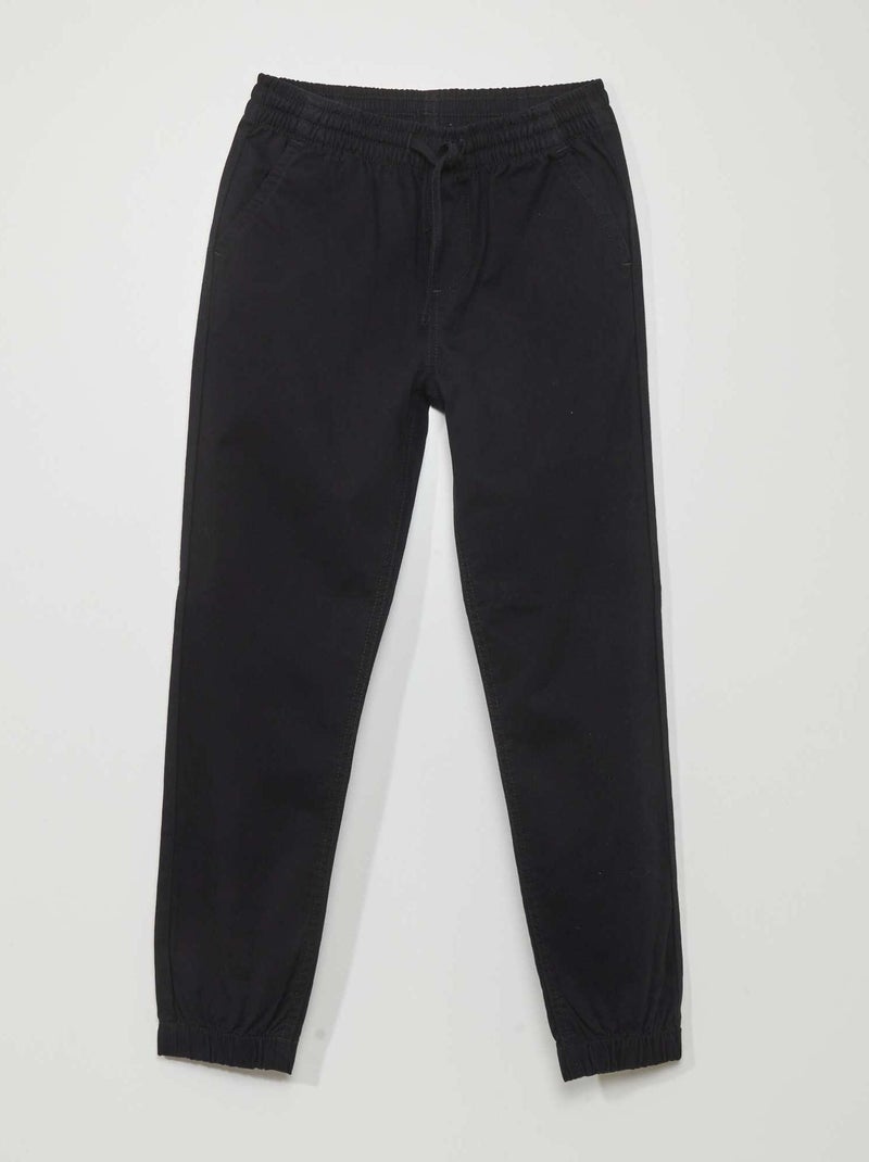 Pantalón jogger con cintura elástica negro - Kiabi