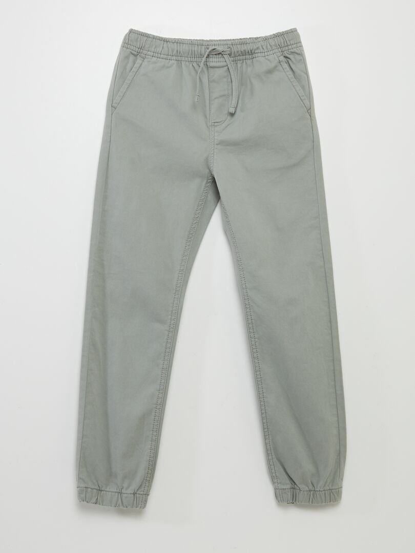 Pantalón jogger con cintura elástica VERDE - Kiabi