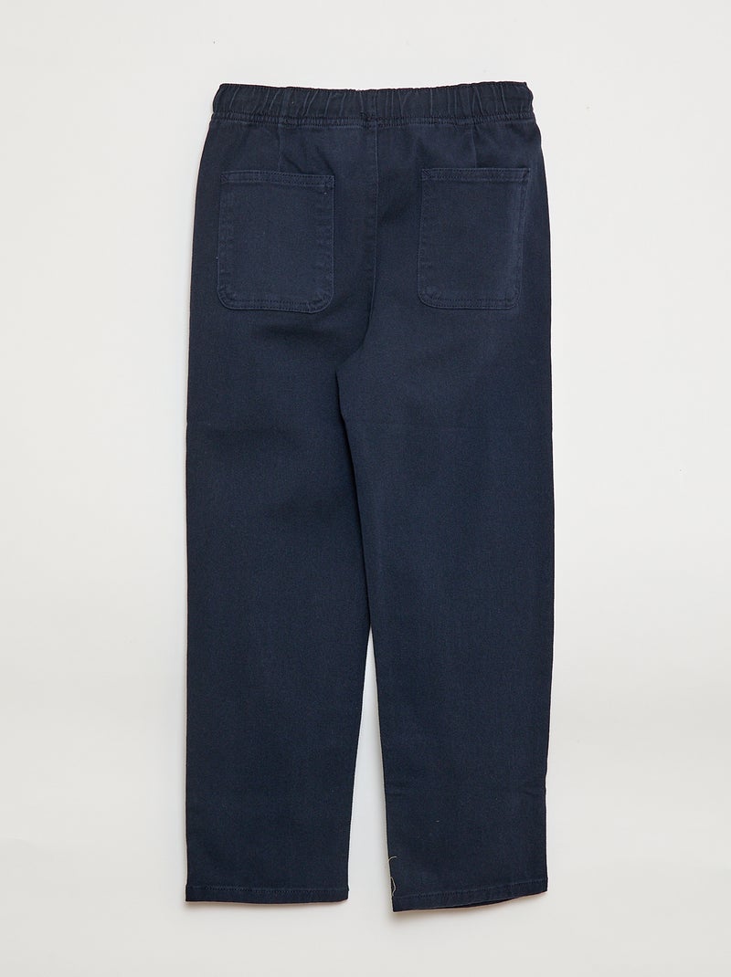 Pantalón jogger con cordones Azul - Kiabi